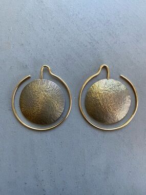 Maya Jewelry Disc Hoop Earrings rick owens parts of four 4 tribal ethnic boho